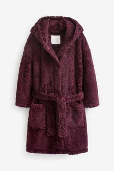 Plum Purple Soft Touch Fleece Dressing Gown (1.5-16yrs) (T66655) | 6 BD - 10 BD