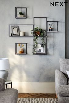 Set of 5 Grey Concrete Wall Shelves (T66663) | 191 €