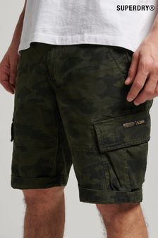 Superdry Green Organic Cotton Vintage Logo Jersey Shorts (T66816) | AED277