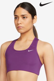 Nike Purple Medium Swoosh Support Sports Bra (T67075) | €38