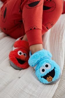 Albastru/Roșu Sesame Street - Papuci cu velcro și talpă de cauciuc (T67181) | 108 LEI - 124 LEI