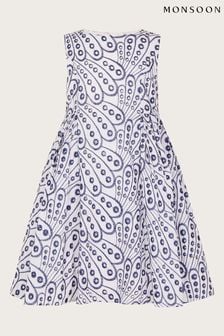 Monsoon Blue Butterfly Wing Embroidered Dress (T67539) | €61 - €71