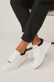 White/Black Forever Comfort Jewel Back Counter Trainers (T67773) | €15