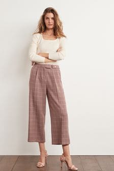 Pink Dogtooth Checked Culottes (T67859) | 15 €