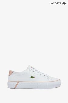 Lacoste White/Pink Gripshot 21 Leather Mix Trainers