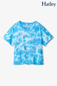 T-shirt Hatley bleu ciel effet tie-dye avec poche avant (T68354) | €12