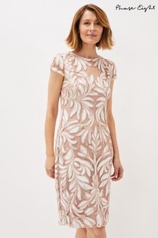 Phase Eight Pink Anastasia Tapework Lace Dress (T68671) | €253