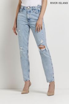 מכנסי ג'ינס דגם Mom Rework Cece של River Island (T68774) | ‏214 ₪