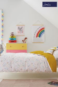 Joules White Galaxy Unicorn  Recycled Polyester & BCI Cotton Duvet Cover and Pillowcase Set (T68842) | $68 - $83