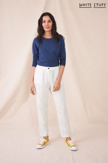 White Stuff Maddie White Linen Trousers (T69169) | €37