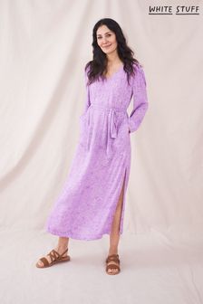White Stuff Purple Shoreline EcoVero™ Summer Dress (T69179) | ₪ 260