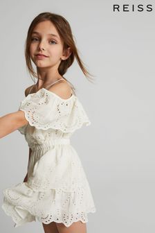 Reiss White Serena Junior Lace Mini Skirt (T69263) | €55