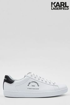 Karl Lagerfeld White Kourt Leather Trainers (T69310) | 228 €