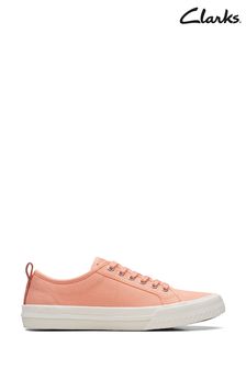 Clarks Pink Coral Canvas Roxby Lace Shoes (T69347) | 79 €