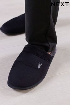 Stag Fur Lined Mule Slippers