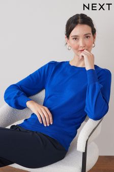 Azul cobalto - Suéter con cuello redondo (T69886) | 15 €