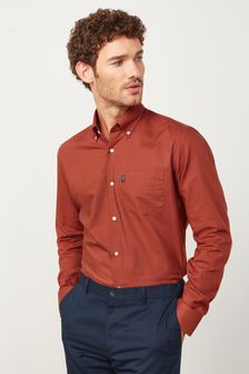 Ginger Orange Slim Fit Single Cuff Easy Iron Button Down Oxford Shirt (T70276) | 26 €