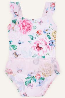 Monsoon Pink Baby Floral Print Mesh Skirt Swimsuit (T70314) | ₪ 70 - ₪ 79
