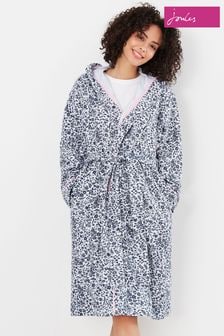 Joules Jonie Blue Printed Jersey Dressing Gown (T70331) | CA$149