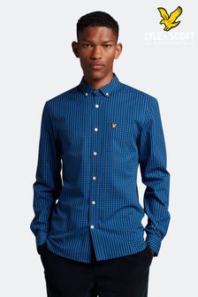 Lyle & Scott Blue Slim Fit Gingham Shirt (T70637) | 33 €