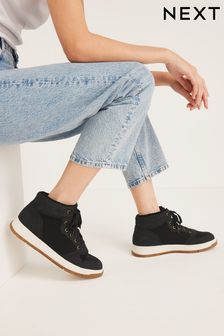 Črna - Forever Comfort Retro High Top Trainers (T 70670) | €46