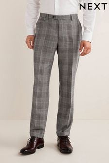 Grey Slim Fit Nova Fides Check Suit: Trousers (T70738) | 28 €