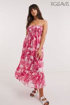 Figleaves Pink Fiji Tiered Beach Dress (T70916) | $110