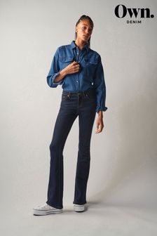 שטיפה כחולה - ג'ינס מתרחב נמתח Own Low Rise (T71088) | ‏146 ₪
