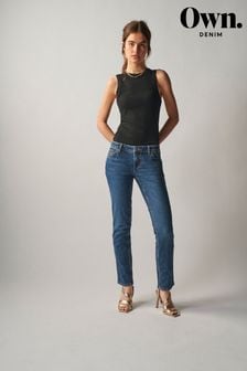 Mittelblau - Own Skinny-Jeans mit niedrigem Saum (T71092) | 30 €