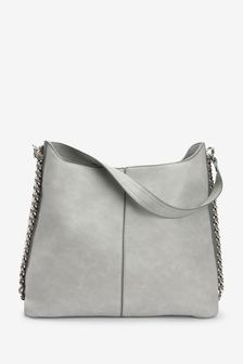 Grey Side Chain Shoulder Bag (T71203) | €43