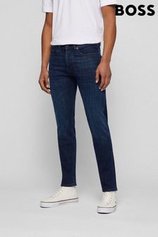 BOSS Mid Blue Regular Fit Taper Comfort Stretch Denim Jeans (T71439) | $204