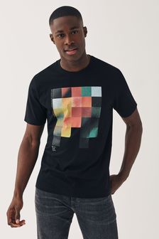 Black Cube Regular Fit Graphic T-Shirt (T71752) | 20 €