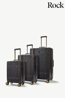 Črna - Rock Luggage vintage kovček, komplet 3 (T71784) | €342