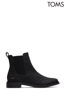 TOMS Charlie Black Leather Chelsea Boots