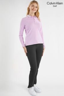 Calvin Klein Golf Purple Blair Long Sleeve Polo Shirt (T72697) | 190 zł