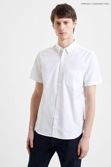 French Connection Kurzärmeliges Oxford-Hemd, Weiss (T72932) | 45 €