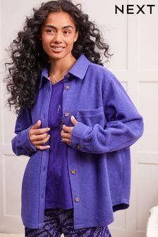 Violet Purple Supersoft Borg Shacket (T73097) | CHF 29