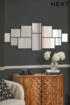Black Abstract Statement Wall Mirror (T73140) | $238