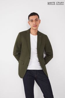 White Stuff Green York Texture Cotton Blazer: Jacket (T73513) | SGD 258
