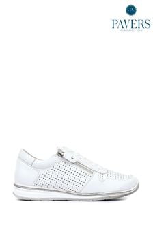 أبيض - حذاء رياضي كاجوال برباط علوي من Pavers (T73517) | 223 ر.س