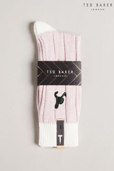 גרביים מצמר מסובב בצבע וורוד דגם Snowsok של Ted Baker (T73850) | ‏47 ₪