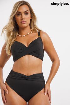 Simply Be Black Magisculpt Twist Front Bikini Briefs (T74265) | €29