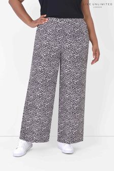 Live Unlimited Curve Animal Print Wide Leg Trousers (T74289) | €34