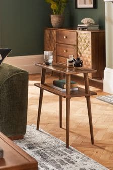 Dark Lloyd Mango Wood Sofa Side Table (T74559) | €275