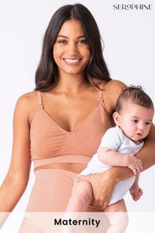 Seraphine Brown Bamboo Nursing Bras Twin Pack (T74861) | AED181