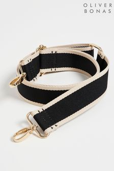 Oliver Bonas Natural Woven Stripe Monochrome Replacement Bag Strap (T75099) | AED83