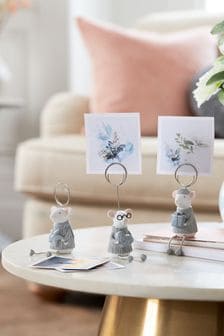 Set of 3 Grey Mice Photo Holders (T75246) | AED55