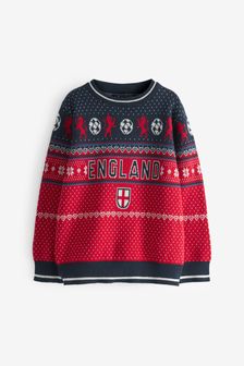Weihnachts-Pullover Englischer Fußball (3-16yrs) (T75298) | 6 € - 10 €