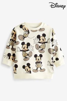 Alb - Bluză cu imprimeu pe toată suprafața Mickey Mouse alb (3 luni - 8 ani) (T75358) | 116 LEI - 132 LEI