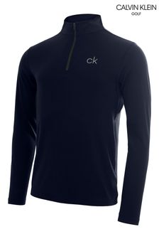 Niebieska bluza Calvin Klein Golf Newport z krótkim zamkiem (T75741) | 215 zł